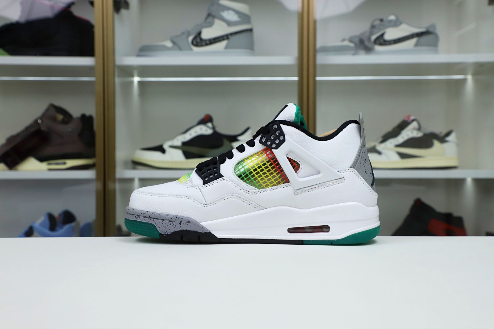 Air Jordan 4 Retro Lucid Green Rasta