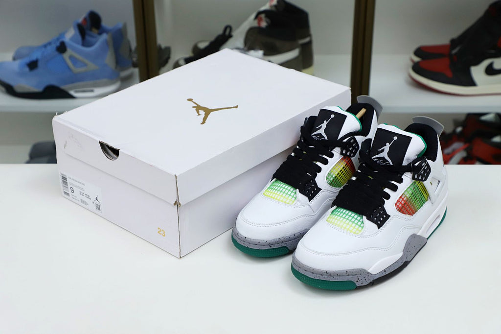 Air Jordan 4 Retro Lucid Green Rasta