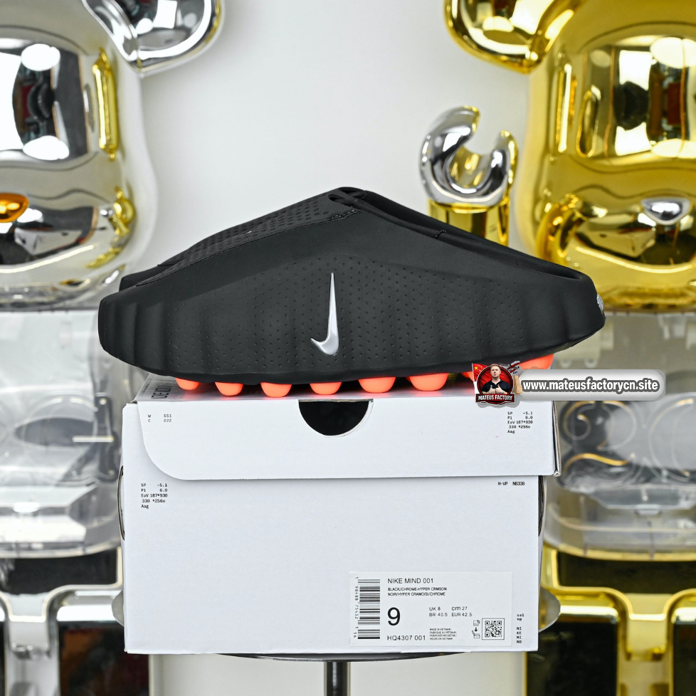 Nike Mind 001 Slide Black Hyper Crimson (UA)