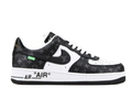 Louis Vuitton X Nike Air Force 1 Low Black White (UA)
