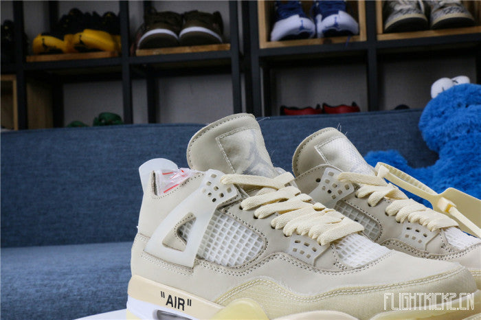 Off White x Air Jordan 4 Sail