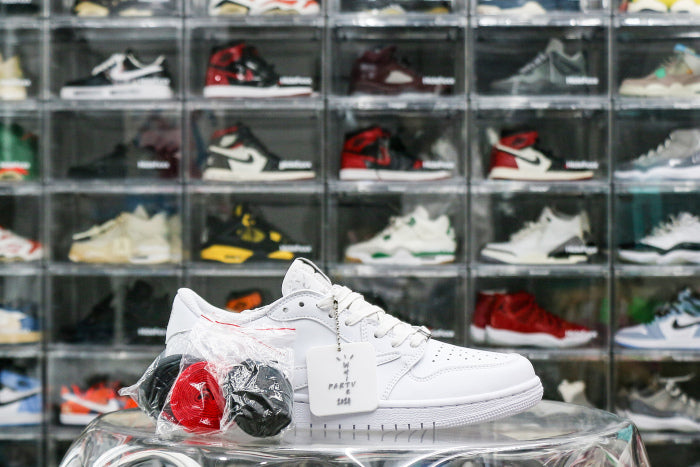 Travis Scott x Air Jordan 1 Retro Low OG SP Michael Rubin White Party