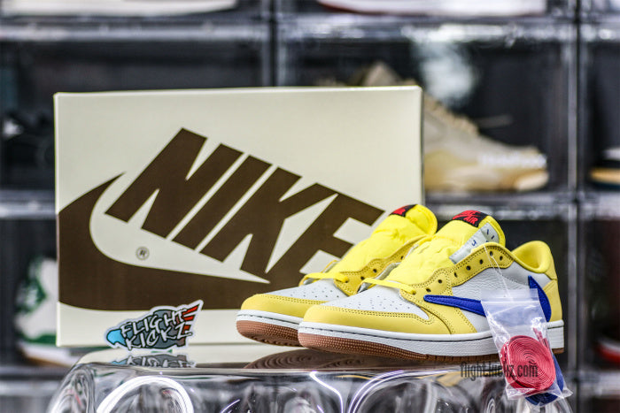 Travis Scott x Air Jordan 1 Retro Low OG SP “Elkins/Canary Yellow”