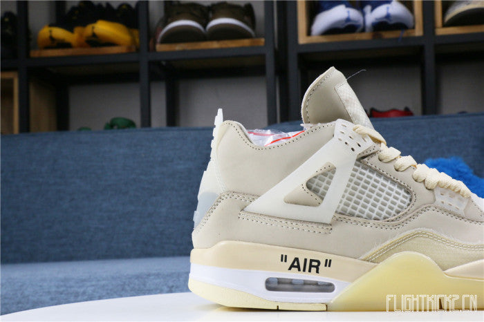 Off White x Air Jordan 4 Sail