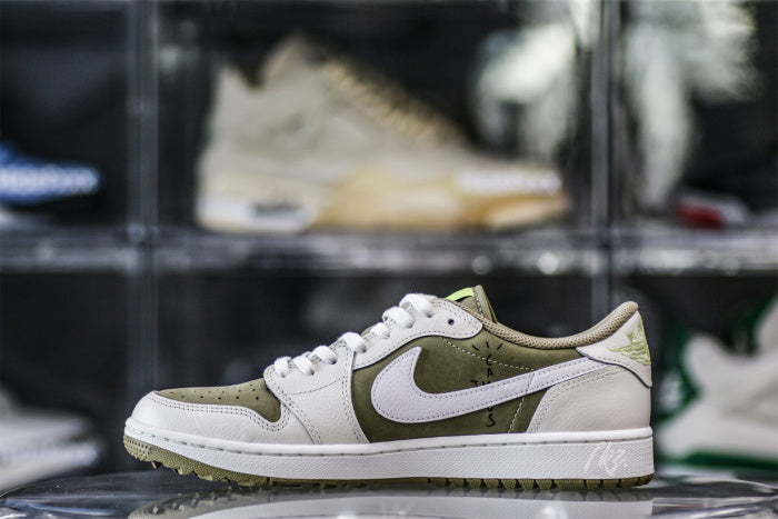 Travis Scott x Air Jordan 1 Low Golf Neutral Olive