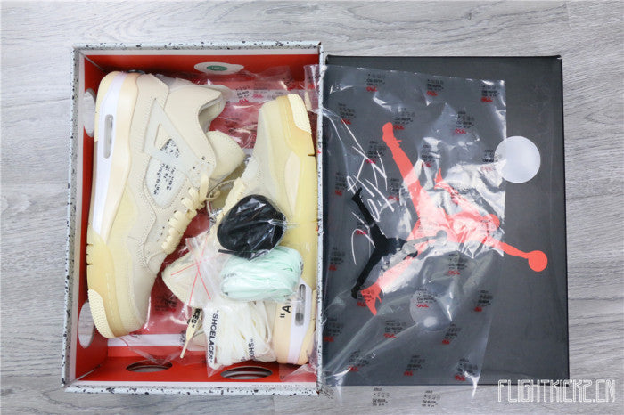 Off White x Air Jordan 4 Sail