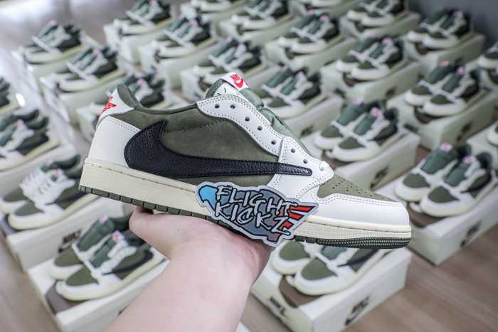 Travis Scott x Air Jordan 1 'Oliva Médio'