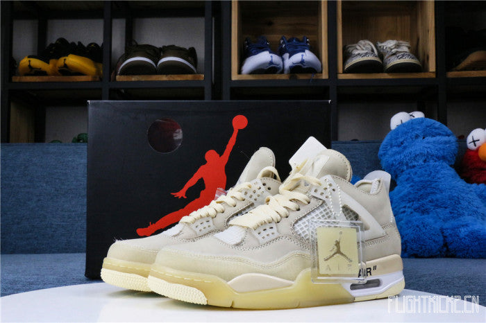 Off White x Air Jordan 4 Sail