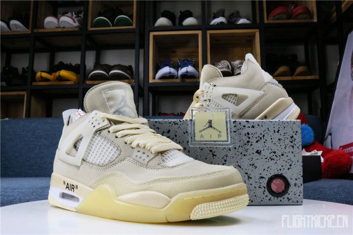 Off White x Air Jordan 4 Sail