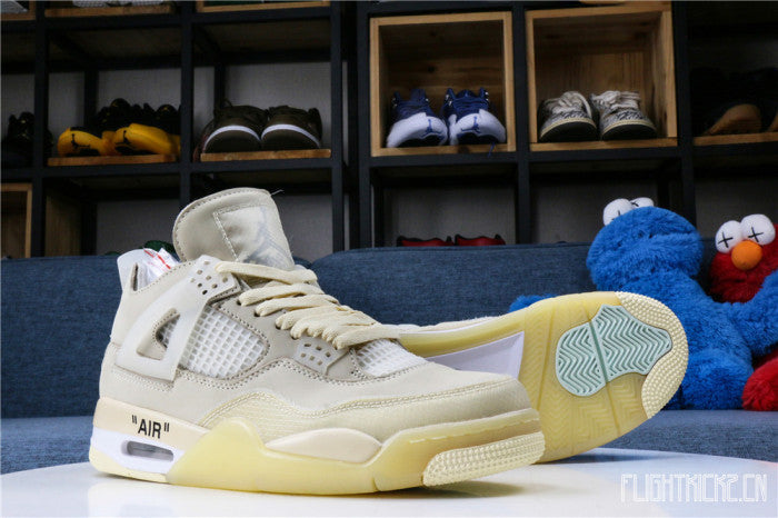 Off White x Air Jordan 4 Sail
