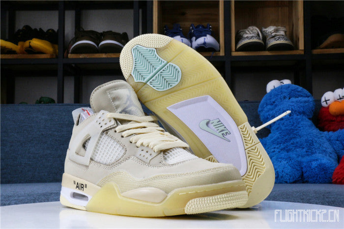 Off White x Air Jordan 4 Sail