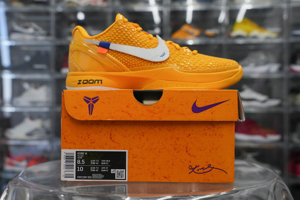 Off White x Nike Zoom Kobe 6 Yellow Custom (UA)