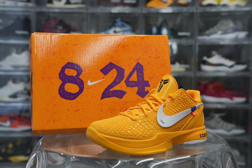 Off White x Nike Zoom Kobe 6 Yellow Custom (UA)