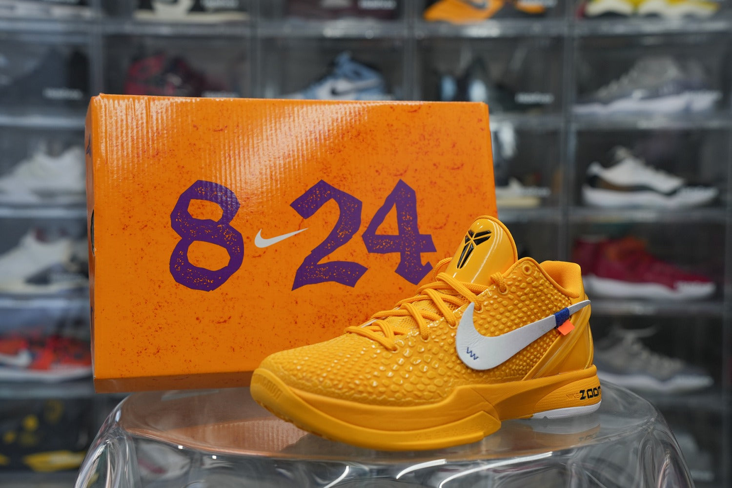 Off White x Nike Zoom Kobe 6 Yellow Custom (UA)