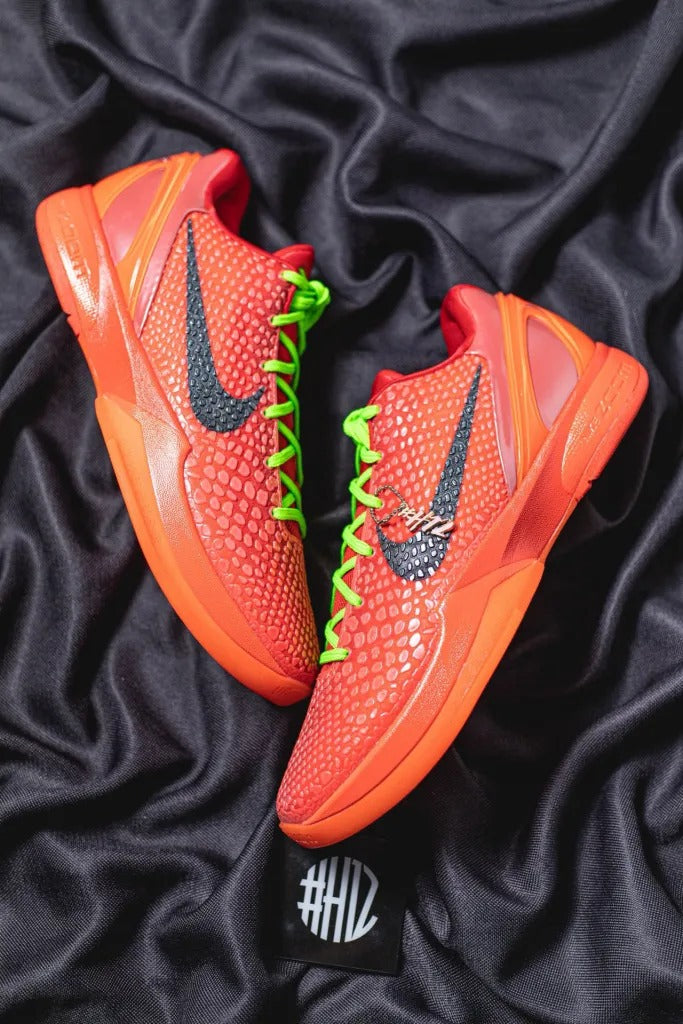 #H12 Nike Zoom Kobe 6 Protro “Reverse Grinch” 3.0 Original e Puro, Red