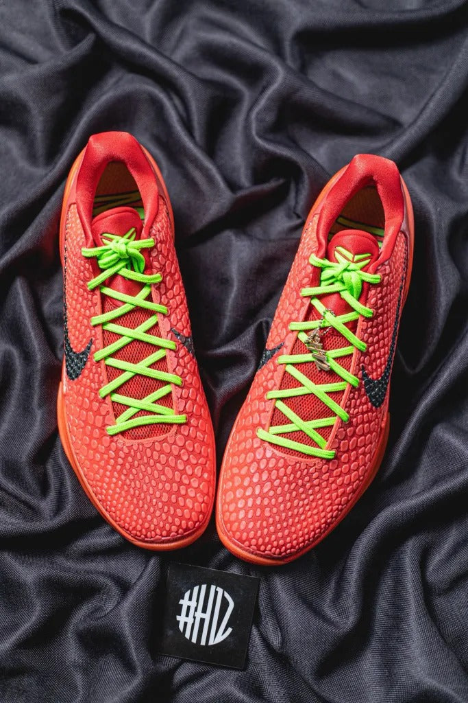 #H12 Nike Zoom Kobe 6 Protro “Reverse Grinch” 3.0 Original e Puro, Red