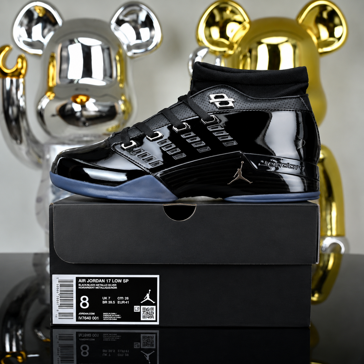 Air Jordan 17 Low SP Black Metallic Silver (UA)