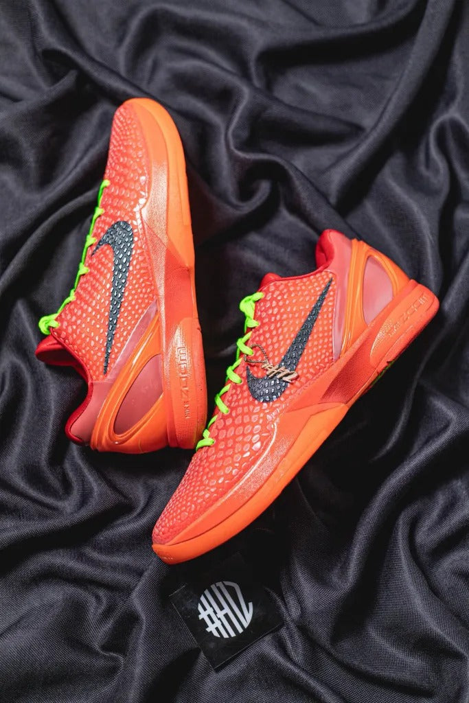 #H12 Nike Zoom Kobe 6 Protro “Reverse Grinch” 3.0 Original e Puro, Red