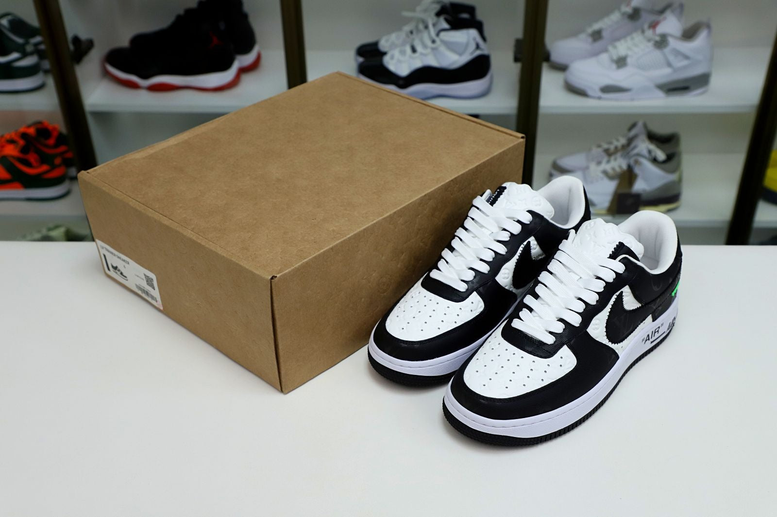 Louis Vuitton X Nike Air Force 1 Low Black White (UA)
