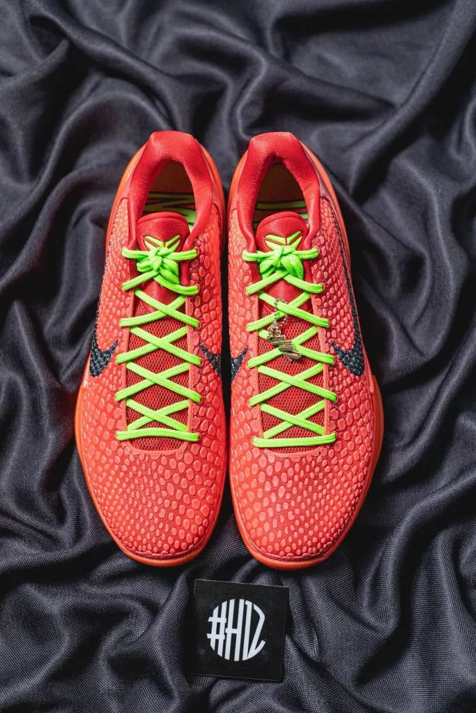 #H12 Nike Zoom Kobe 6 Protro “Reverse Grinch” 3.0 Original e Puro, Red