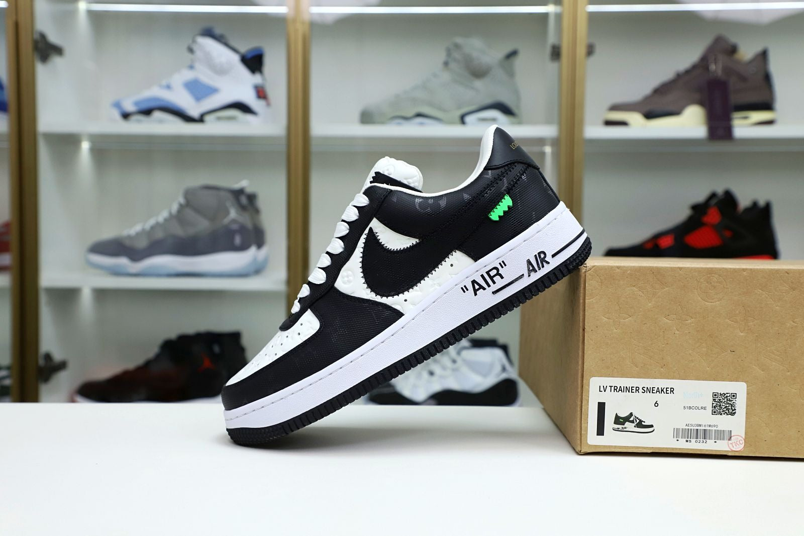 Louis Vuitton X Nike Air Force 1 Low Black White (UA)