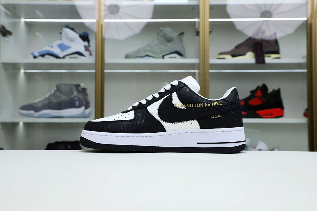 Louis Vuitton X Nike Air Force 1 Low Black White (UA)