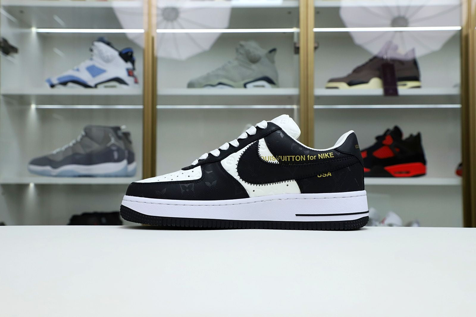 Louis Vuitton X Nike Air Force 1 Low Black White (UA)