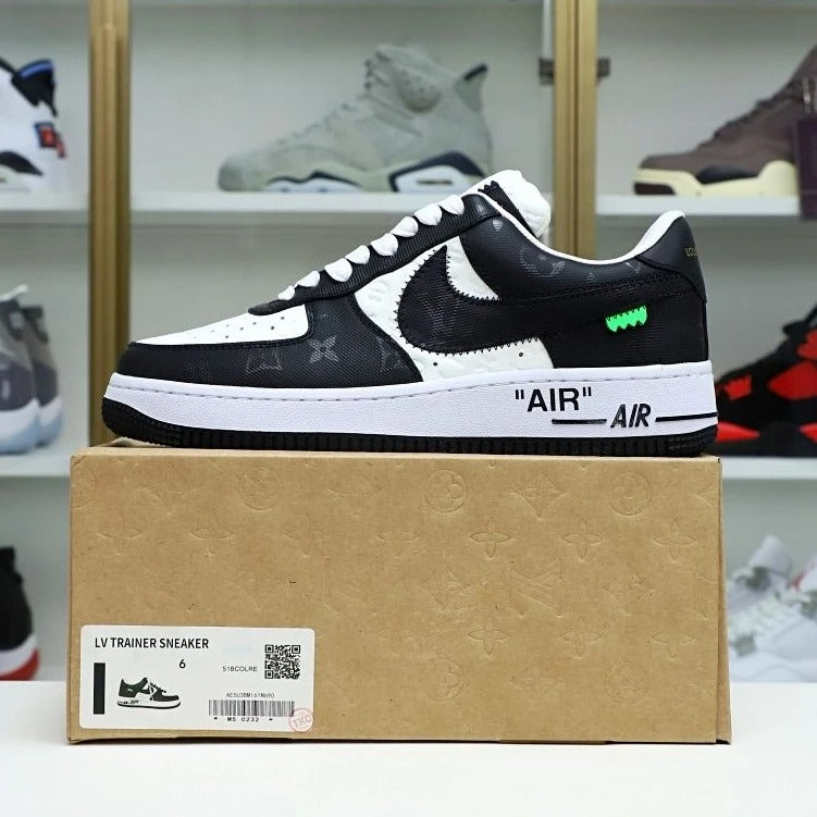 Louis Vuitton X Nike Air Force 1 Low Black White (UA)