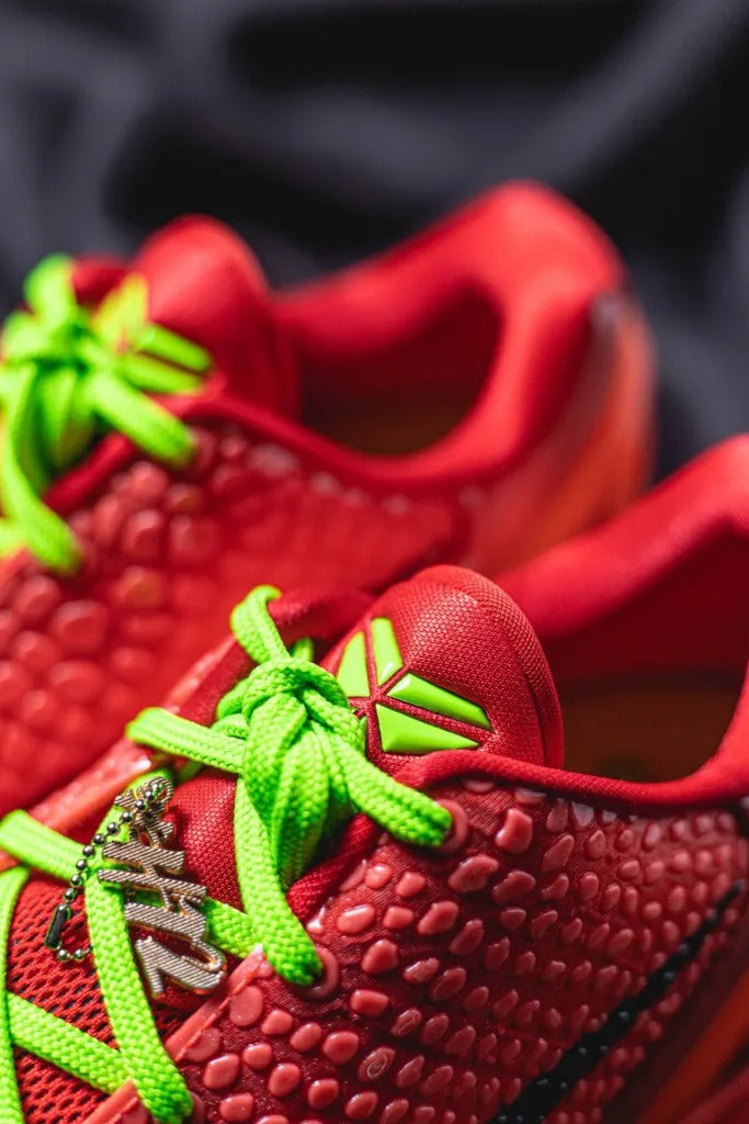 #H12 Nike Zoom Kobe 6 Protro “Reverse Grinch” 3.0 Original e Puro, Red
