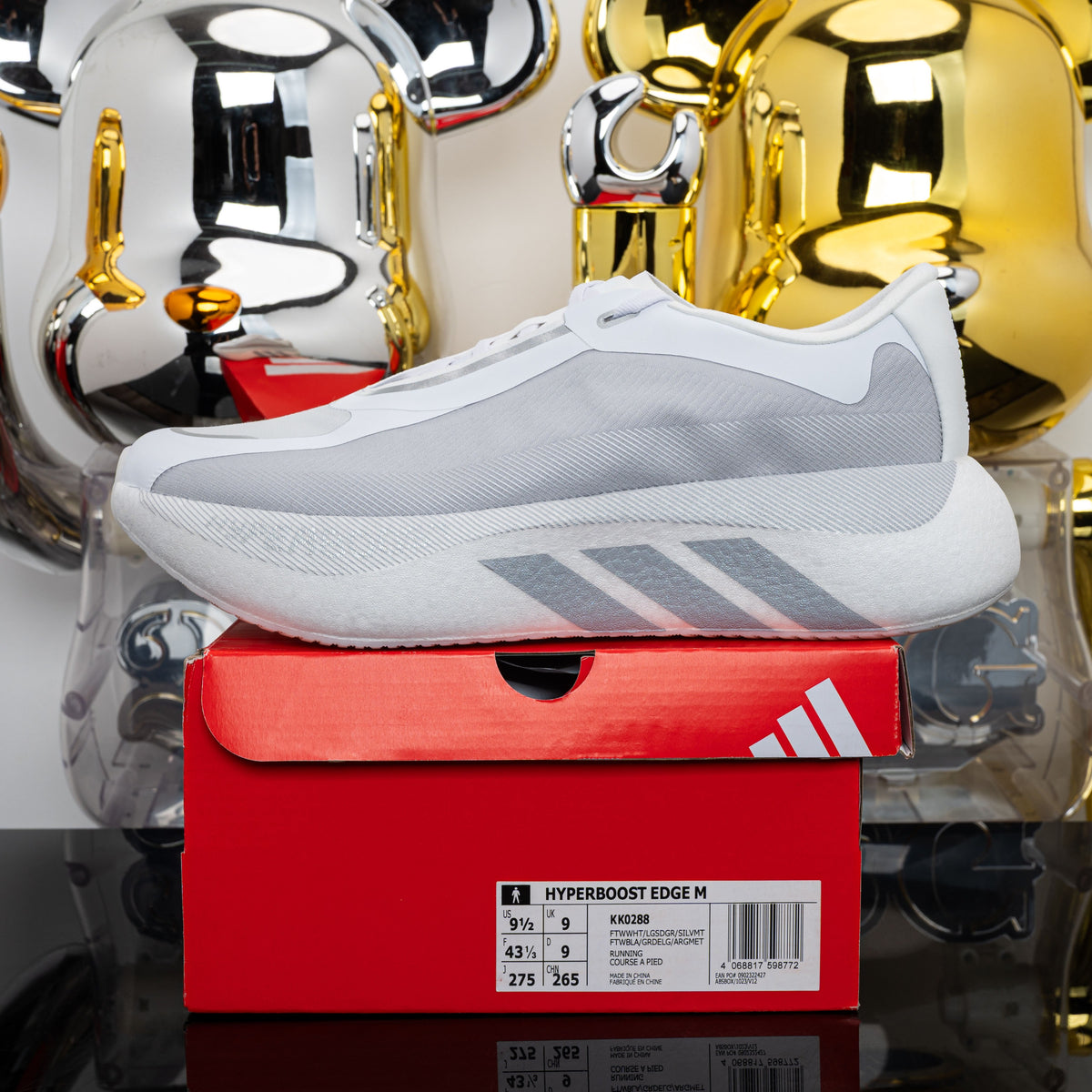 Adidas Hyperboost Edge White Grey Silver Metallic (UA)