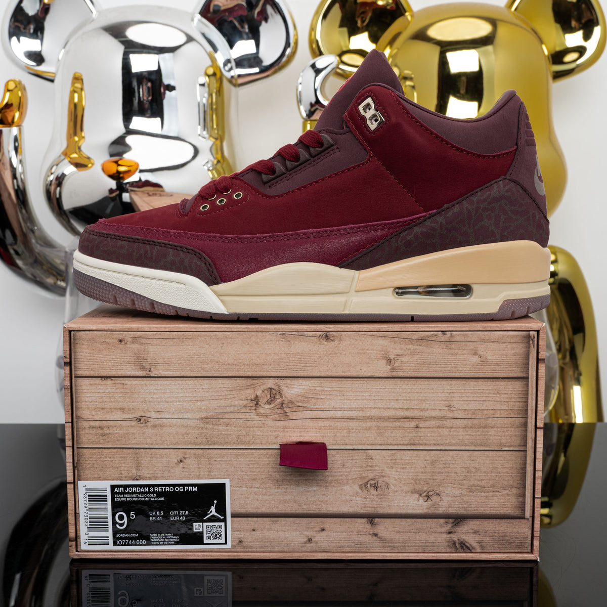 Air Jordan 3 "BIN 23" Team Red / Burgundy Crush (UA)