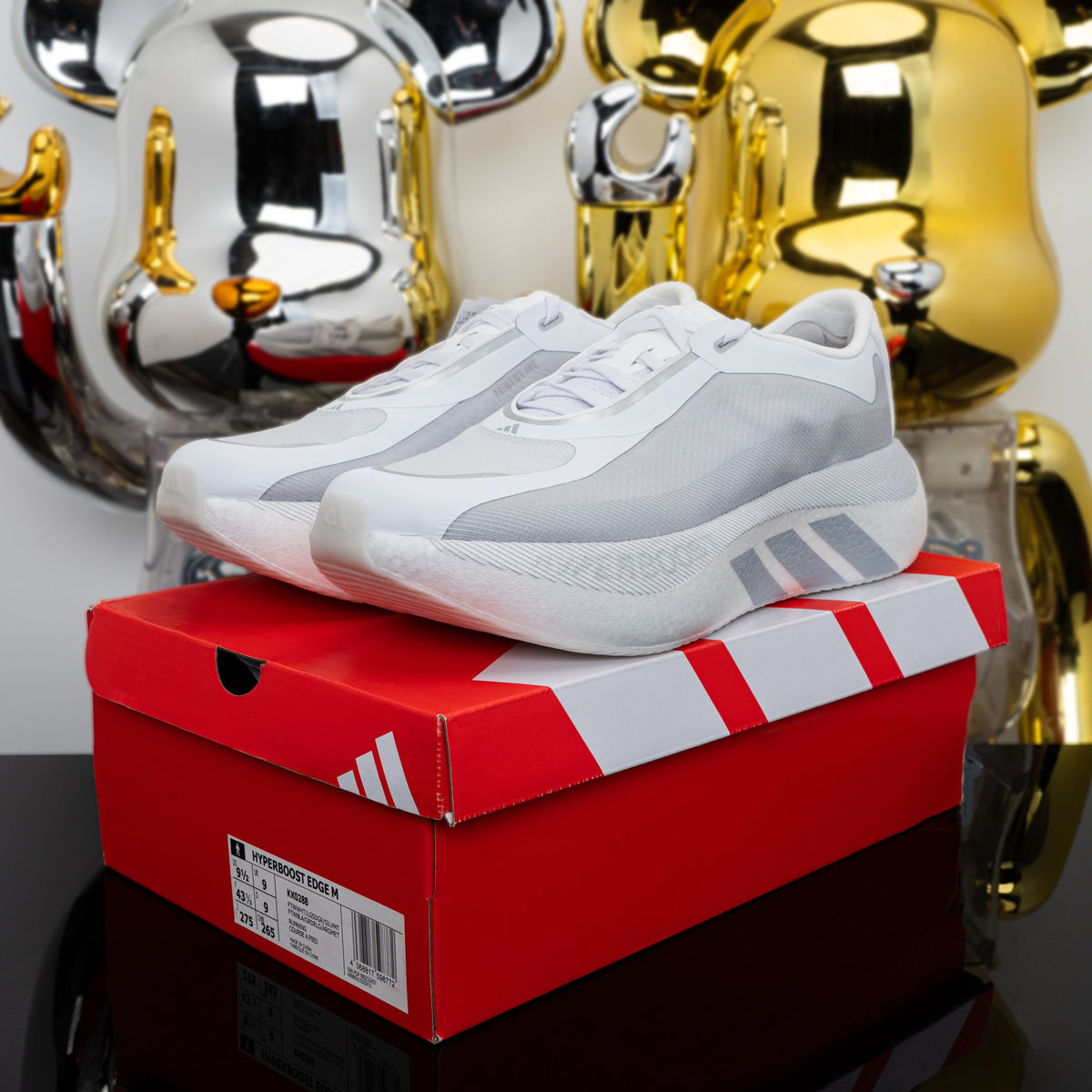 Adidas Hyperboost Edge White Grey Silver Metallic (UA)