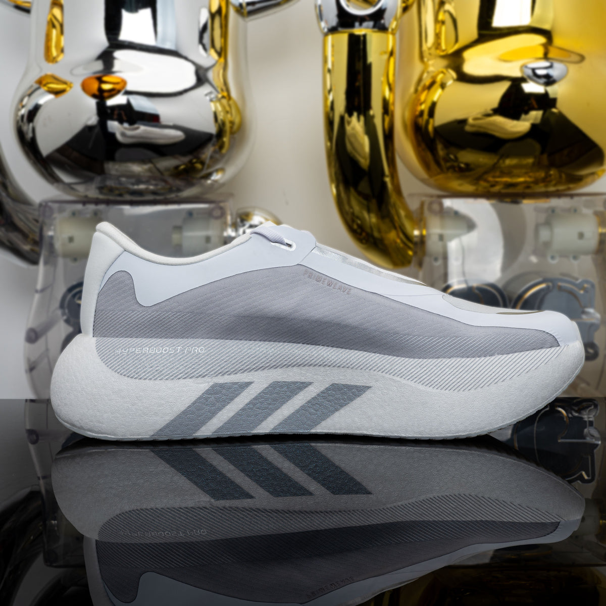 Adidas Hyperboost Edge White Grey Silver Metallic (UA)