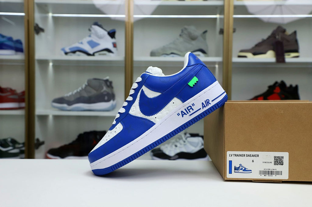 Louis Vuitton x Nike Air Force 1 Low – White & Royal Blue  (UA)