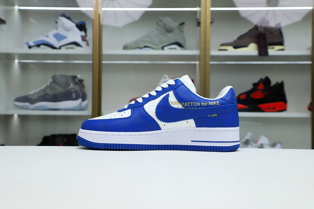 Louis Vuitton x Nike Air Force 1 Low – White & Royal Blue  (UA)