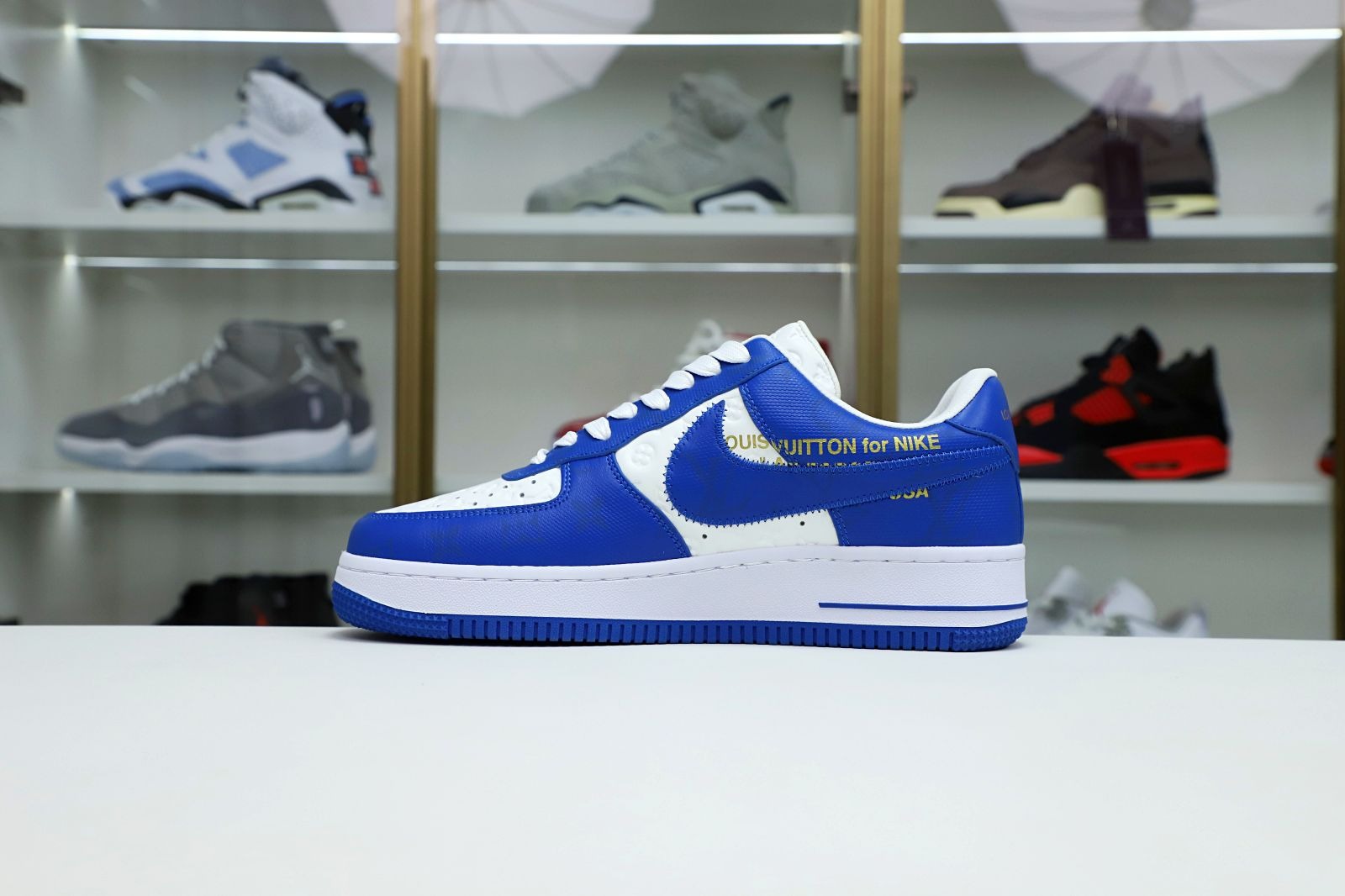 Louis Vuitton x Nike Air Force 1 Low – White & Royal Blue  (UA)