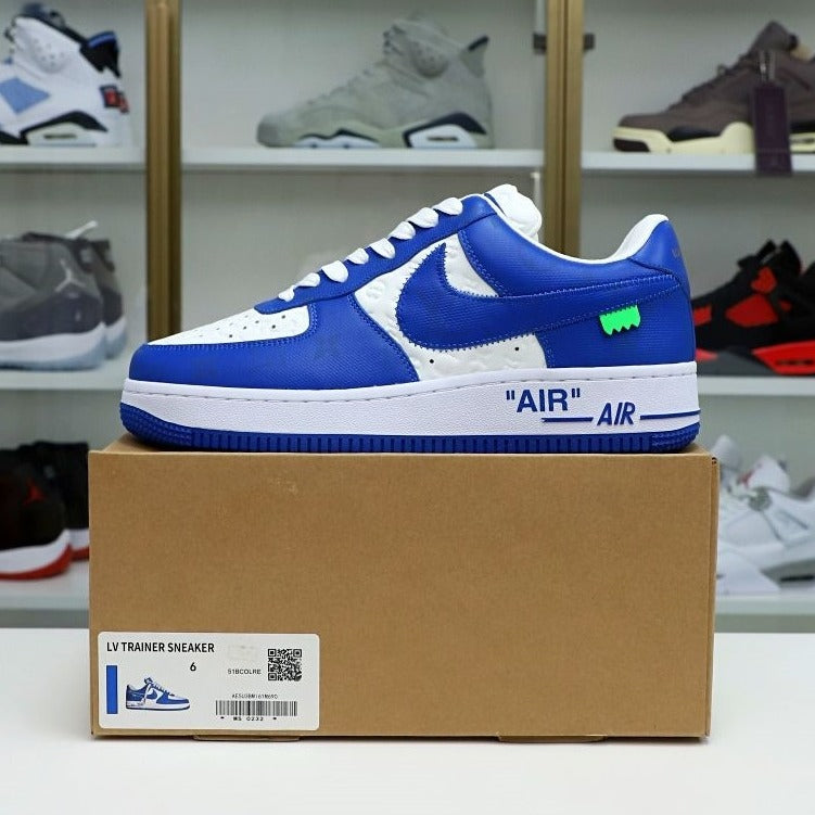 Louis Vuitton x Nike Air Force 1 Low – White & Royal Blue  (UA)